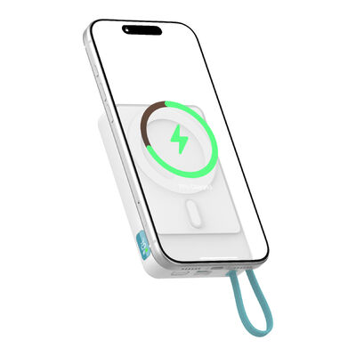 10000mAh Power Bank Multifunctional Portable Charger with Built in Type C Cable Wireless Charging for Apple Watch and Phones