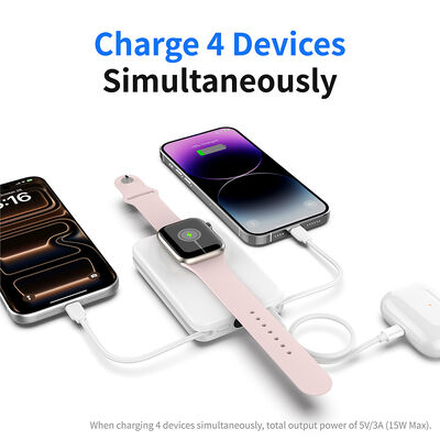 Trending 10000mah Built In Cable Power Bank,Magnetic wireless power bank 15W for phones and smart watch