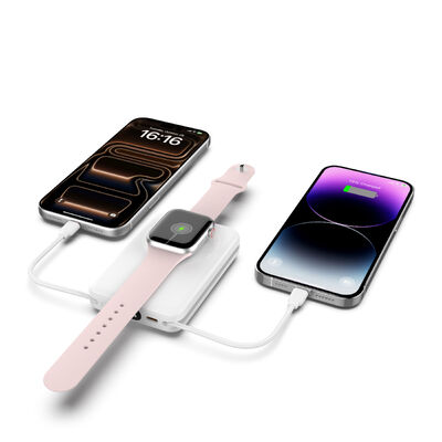 Trending 10000mah Built In Cable Power Bank,Magnetic wireless power bank 15W for phones and smart watch