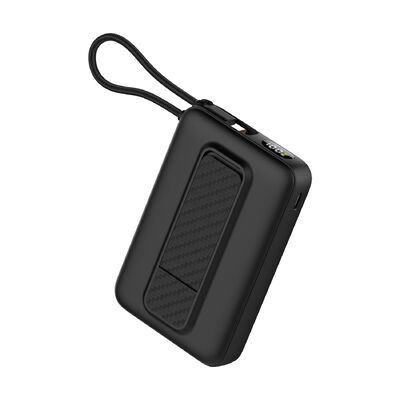 Magnetic Wireless 10000mAh Power Bank with Foldable Kickstand and LED Display Providing Safe Fast Charging for Smartphones