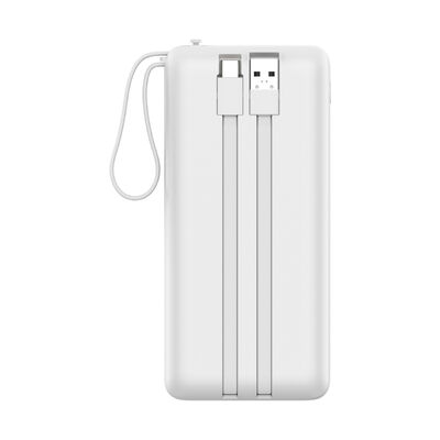 20000mAh High Capacity Fast Charging Power Bank, 3 Built-in Cables (Type-C, Lightning, USB), Dual Ports Type-C Input/Output & USB-A Output, LCD Digital Battery Display, CE FCC RoHS UKCA Certified Port