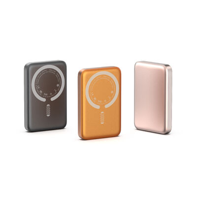 10000mAh Aluminum Alloy Magnetic Wireless Power Bank, Portable Magnetic Charger 15W Max Wireless Charging with Type‑C Input & Output Port