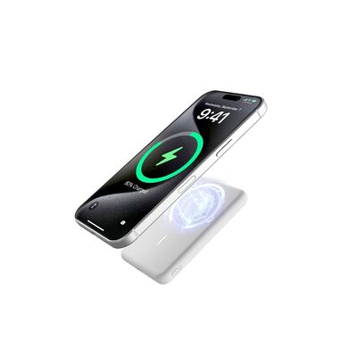 5000mAh Magnetic Wireless Power Bank | 15W MagSafe-Compatible Portable Charger with Type-C PD Fast Charging & Smart LED Display