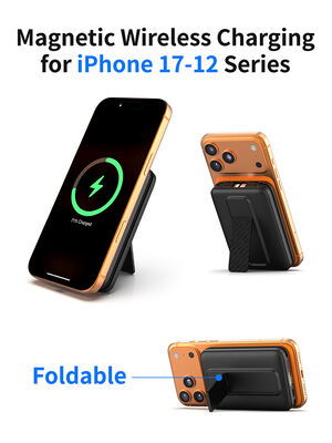 3-in-1 Magnetic Wireless Power Bank 10000mAh | Built-in Type-C & Lightning Cables, Apple Watch Charger & LCD Display